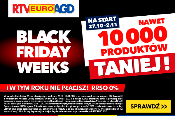 Black Friday Weeks w RTV Euro AGD