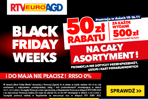 Black Friday weeks w RTV Euro AGD!