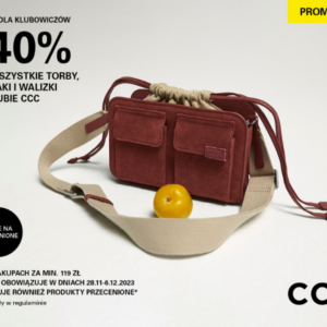 40% na wszystkie torby, plecaki i walizki dla Klubowiczów CCC!